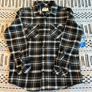 Brand new Hurley plaid button up flannel size medium with tags never worn